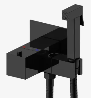 Гигиенический душ со смесителем Gappo G7207-60 с термостатом чёрный